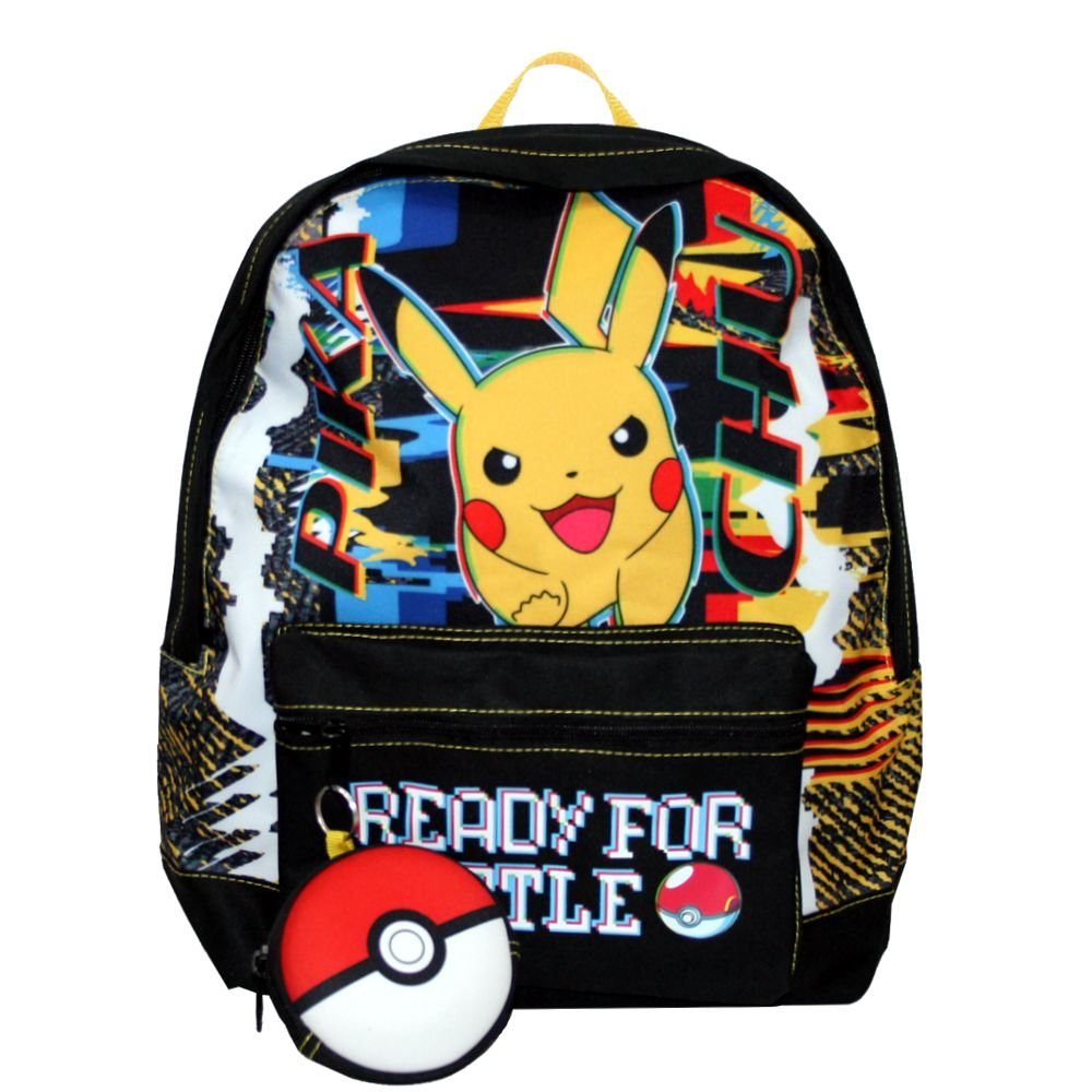 POKÉMON Kinderrucksack Schul-Rucksack Pikachu schwarz 40 x 32 x 15 cm Pokemon Tasche