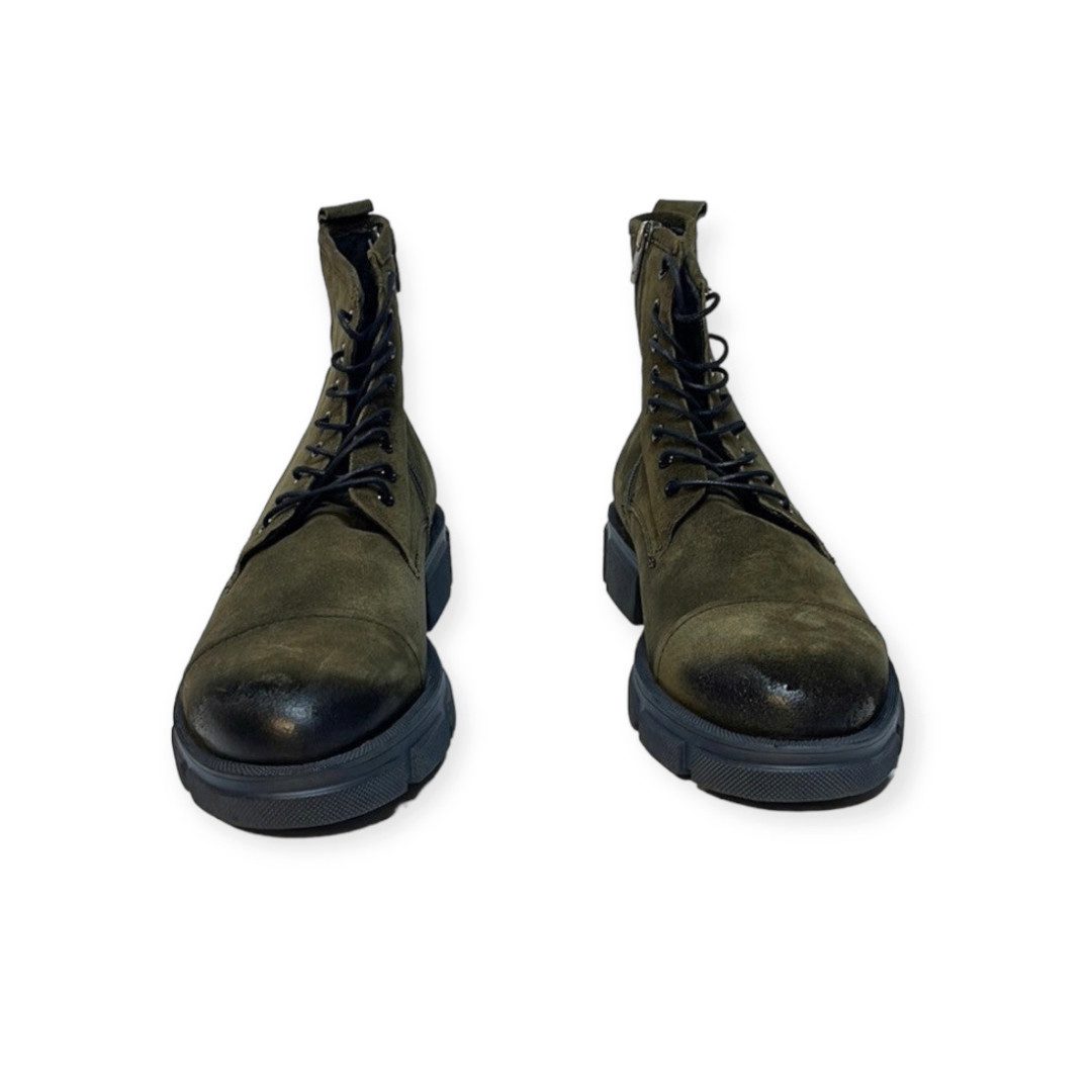 LaMarta herren leder olivgrün boots, Сапоги, winter boots herren Schnürstiefel