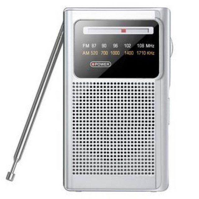 GelldG »Mini Radio Batteriebetrieben, FM AM WB Tragbare Radio mit Eingebautem Stereolautsprecher Kopfhöreranschluss (Silbergrau)« Radio  - Onlineshop OTTO