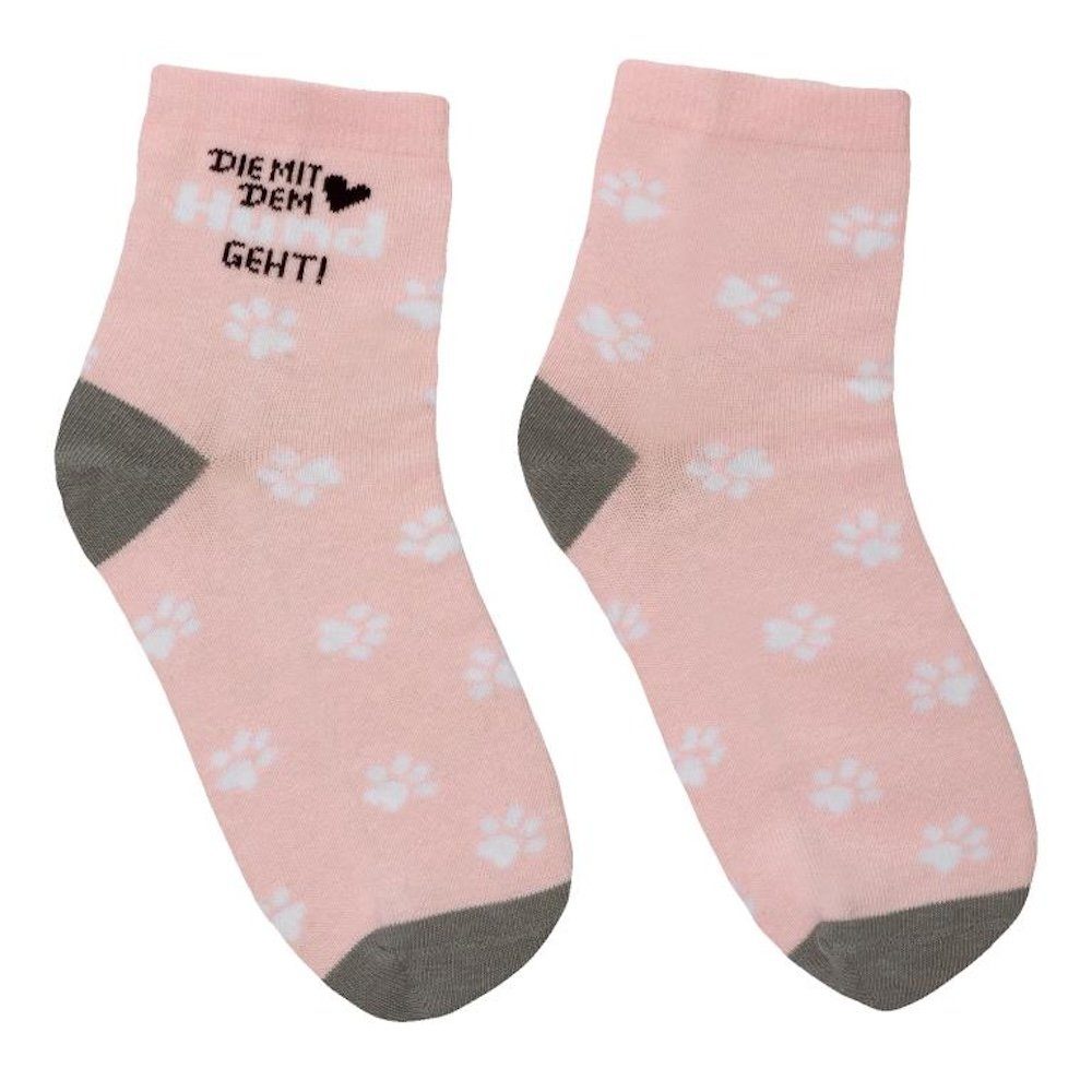 Freizeitsocken Zaubersocken Motiv »Hund Frau«