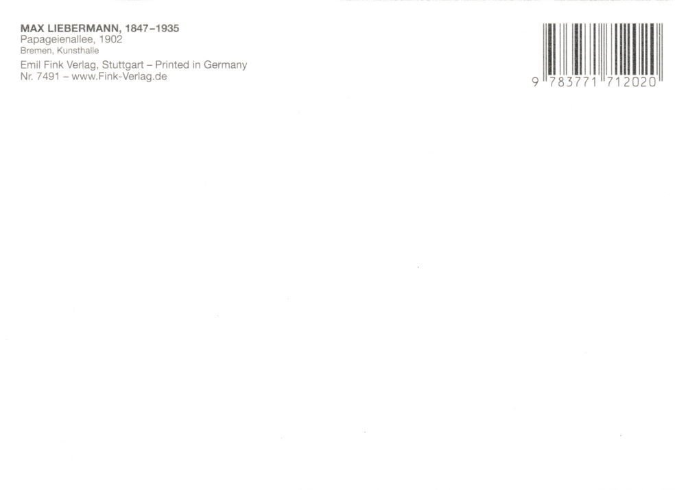 Thumbnail - Postkarte Kunstkarte Max Liebermann "Papageienallee"
