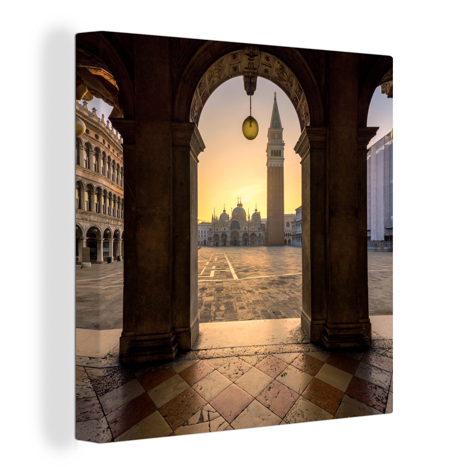 OneMillionCanvasses® Leinwandbild Italien - Platz - San Marco, (1 St), Leinwand Bilder für Wohnzimmer Schlafzimmer