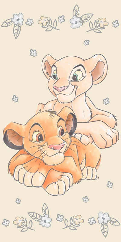 Disney Badetuch weiches Handtuch Lion King Größe: 70 x 140 cm 100% Baumwolle, Baumwolle (1-St)