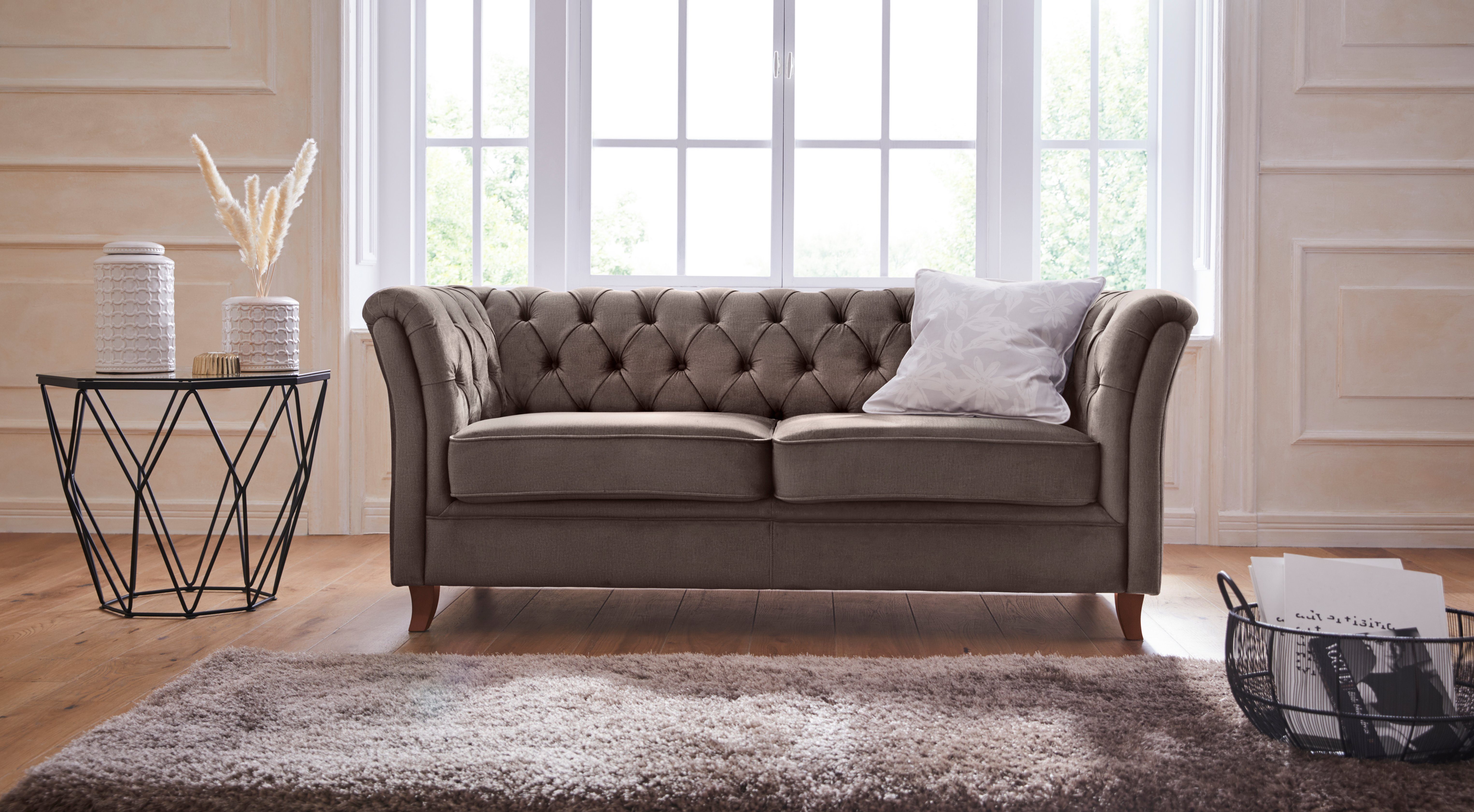 Home affaire Chesterfield-Sofa Reims, mit echter Chesterfield-Knopfheftung, hochwertige Verarbeitung