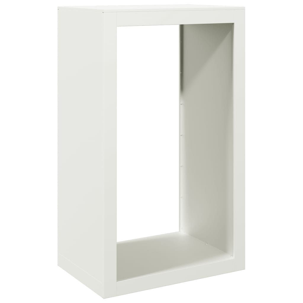 vidaXL Kaminholzregal Brennholzregal Weiß 60x40x100 cm Stahl