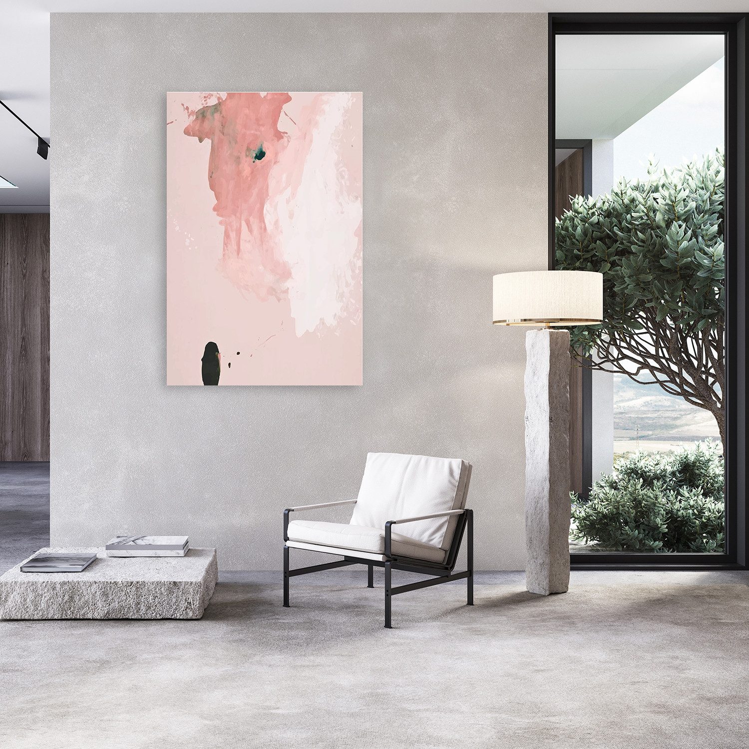 queence Acrylglasbild Abstrakte Deko in Rosa, Abstrakt, Abstrakte, Formen, Gemälde, Kunst (1 St), Kunstdruck in Galeriequalität inkl. rückseitigem Aufhängesystem