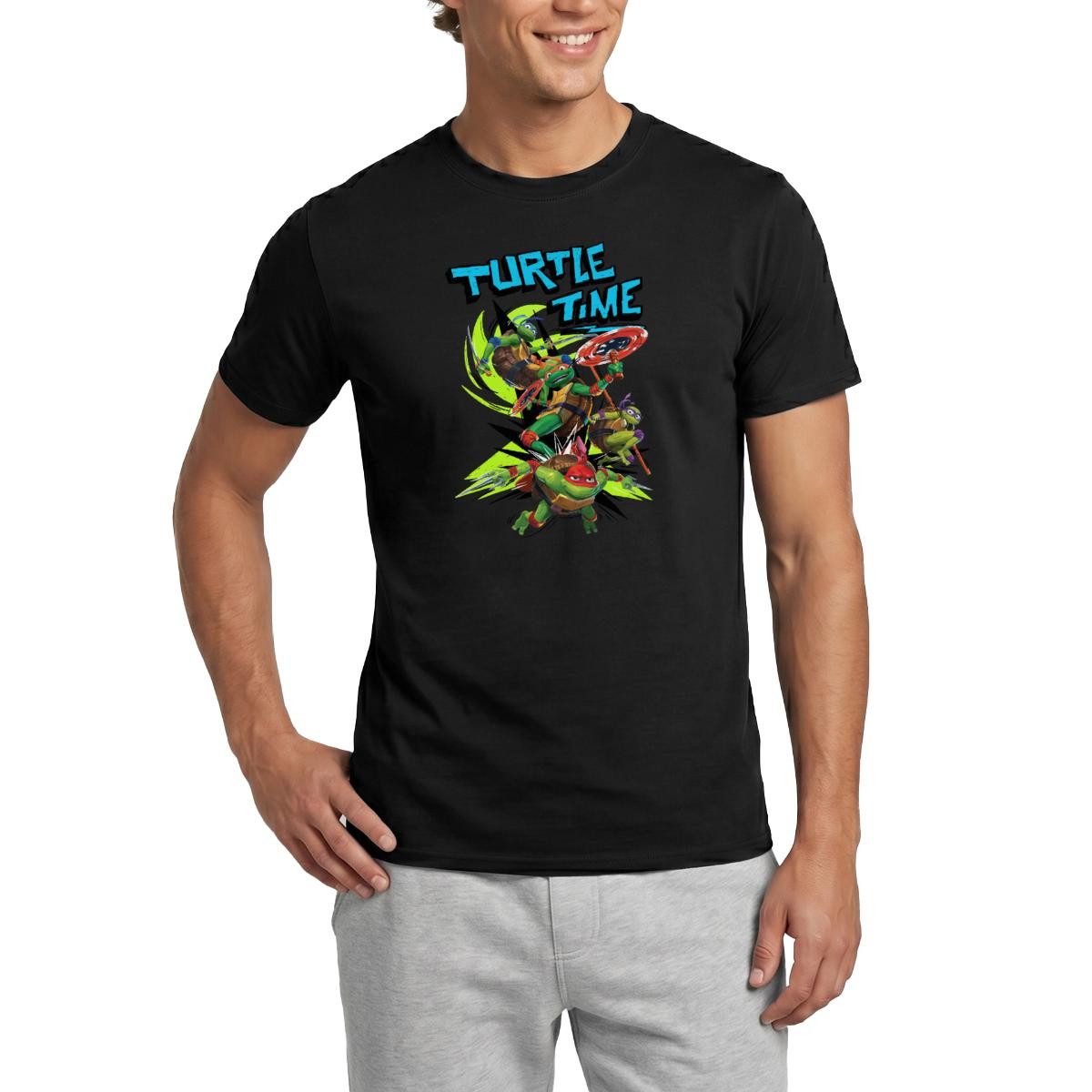 T-Shirt TMNT Mutant Mayhem Turtle Time Männer T-Shirt