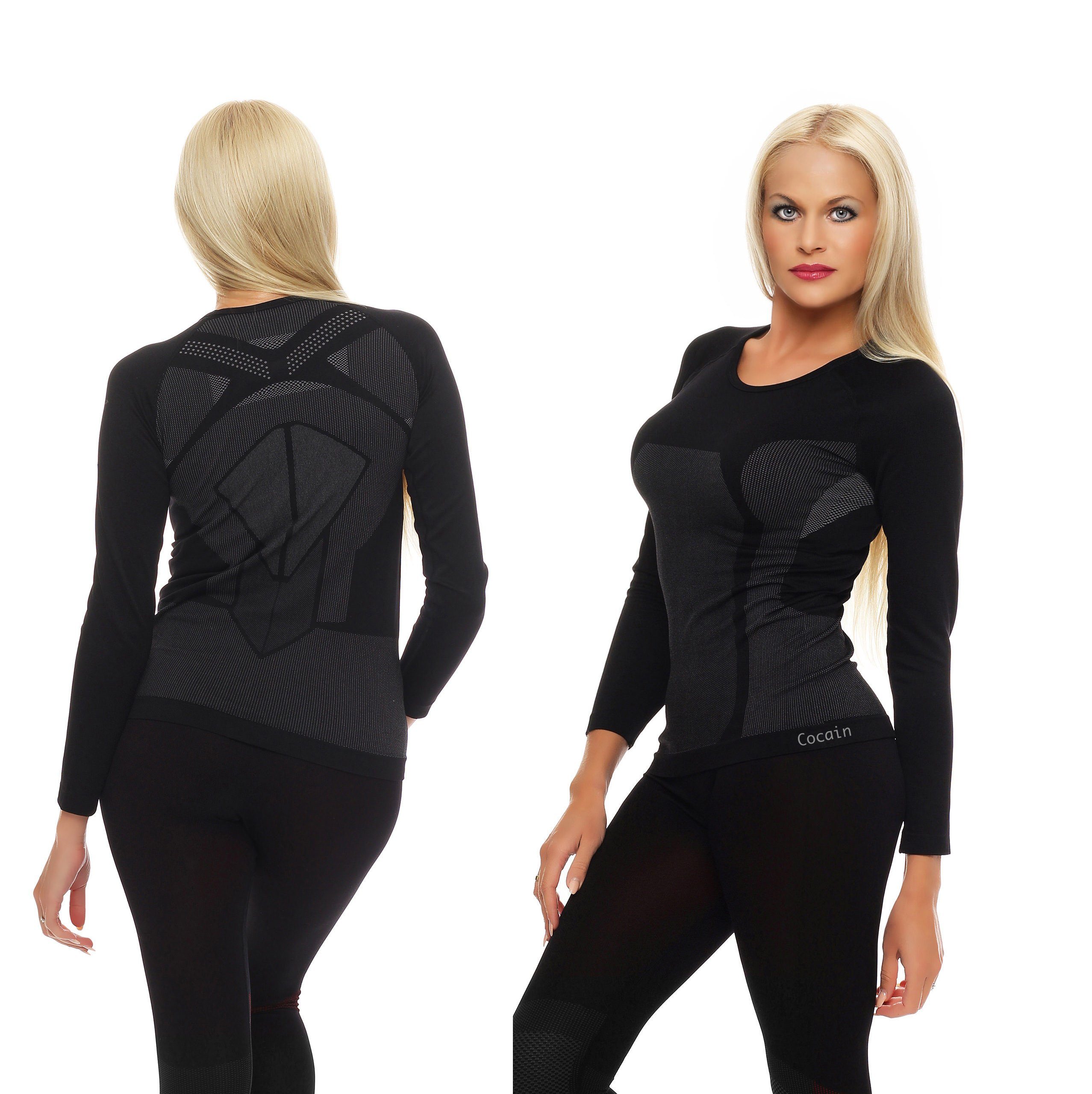 Cocain underwear Funktionsunterhemd (2 Stück) Warme lange Ski Unterwäsche Damen Thermounterwäsche (Spar-Packung, 2-St) hochfunktionelle Membrantechnologie