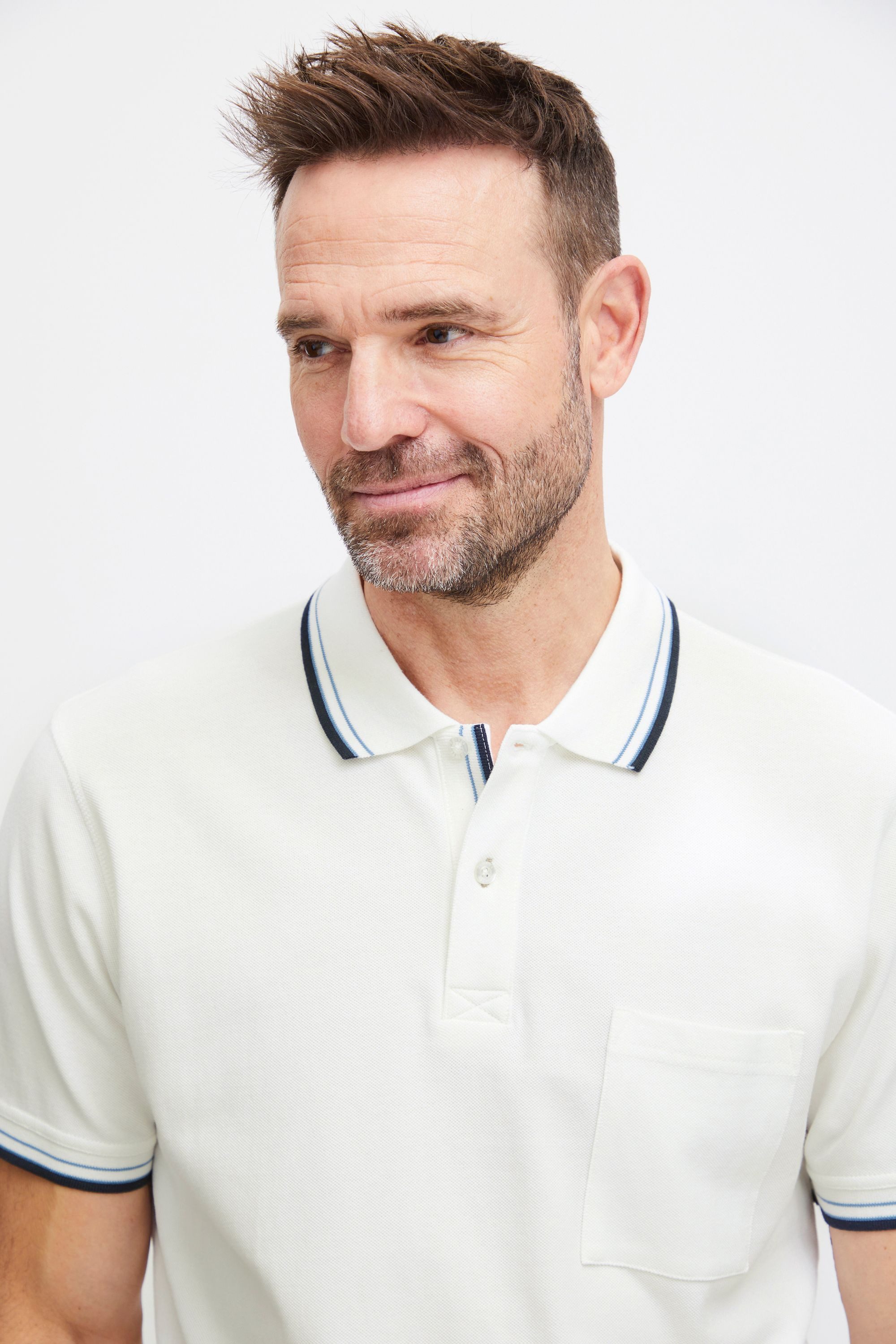 FQ1924 Poloshirt FQPeter Basic Poloshirt mit Brusttasche