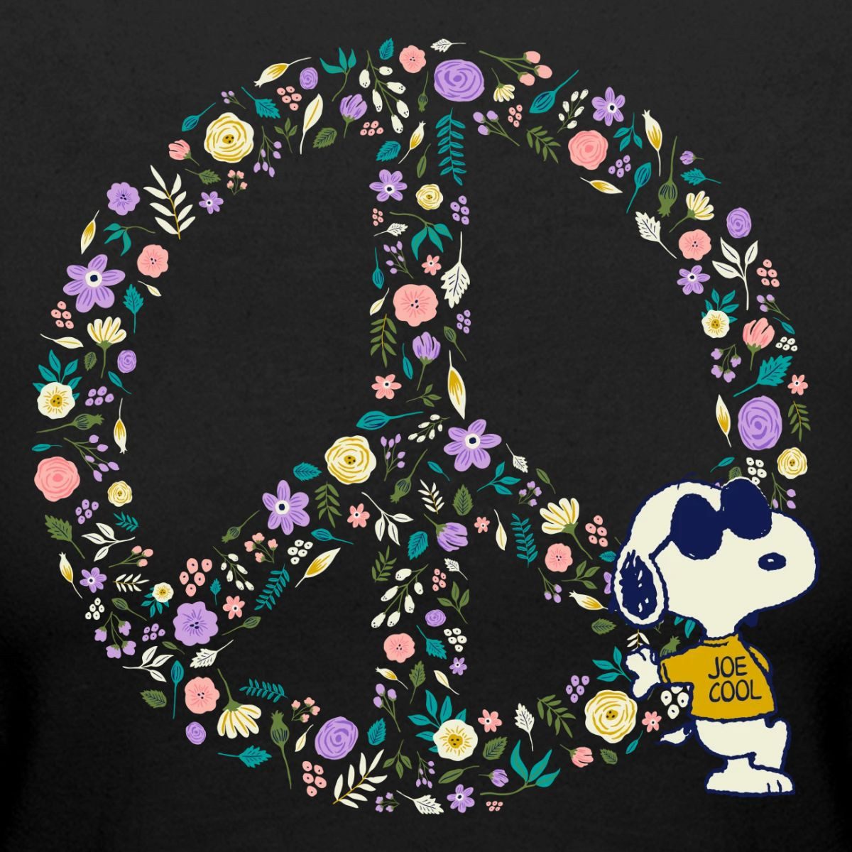 Spreadshirt T-Shirt Peanuts Snoopy Peace Zeichen Frieden Crop Top (1-tlg)