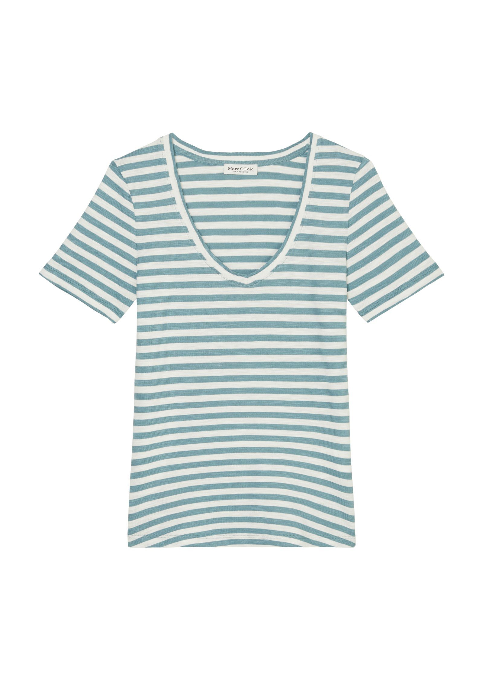 Marc O'Polo T-Shirt abgerundeter V-neck, locker günstig online kaufen