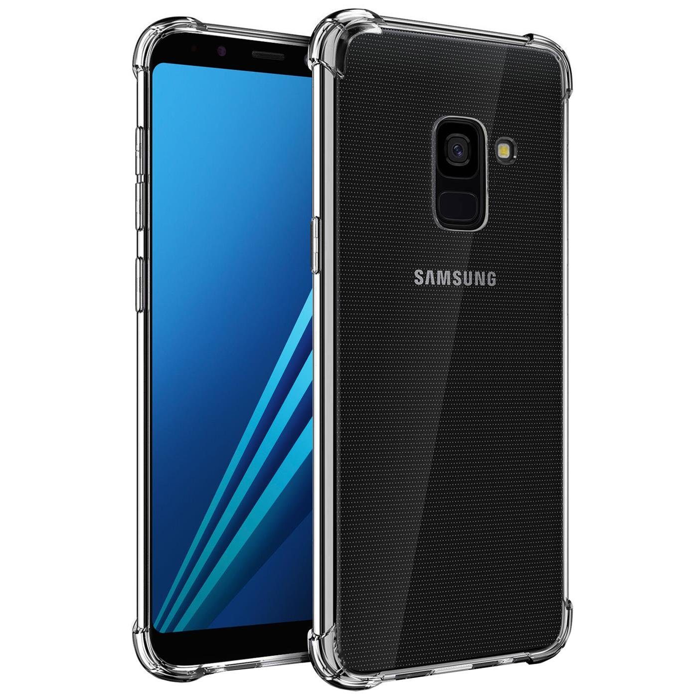 CoolGadget Handyhülle Anti Shock Rugged Case für Samsung Galaxy A8 2018 5,6 Zoll, Slim Cover mit Kantenschutz Schutzhülle für Samsung A8 2018 Hülle