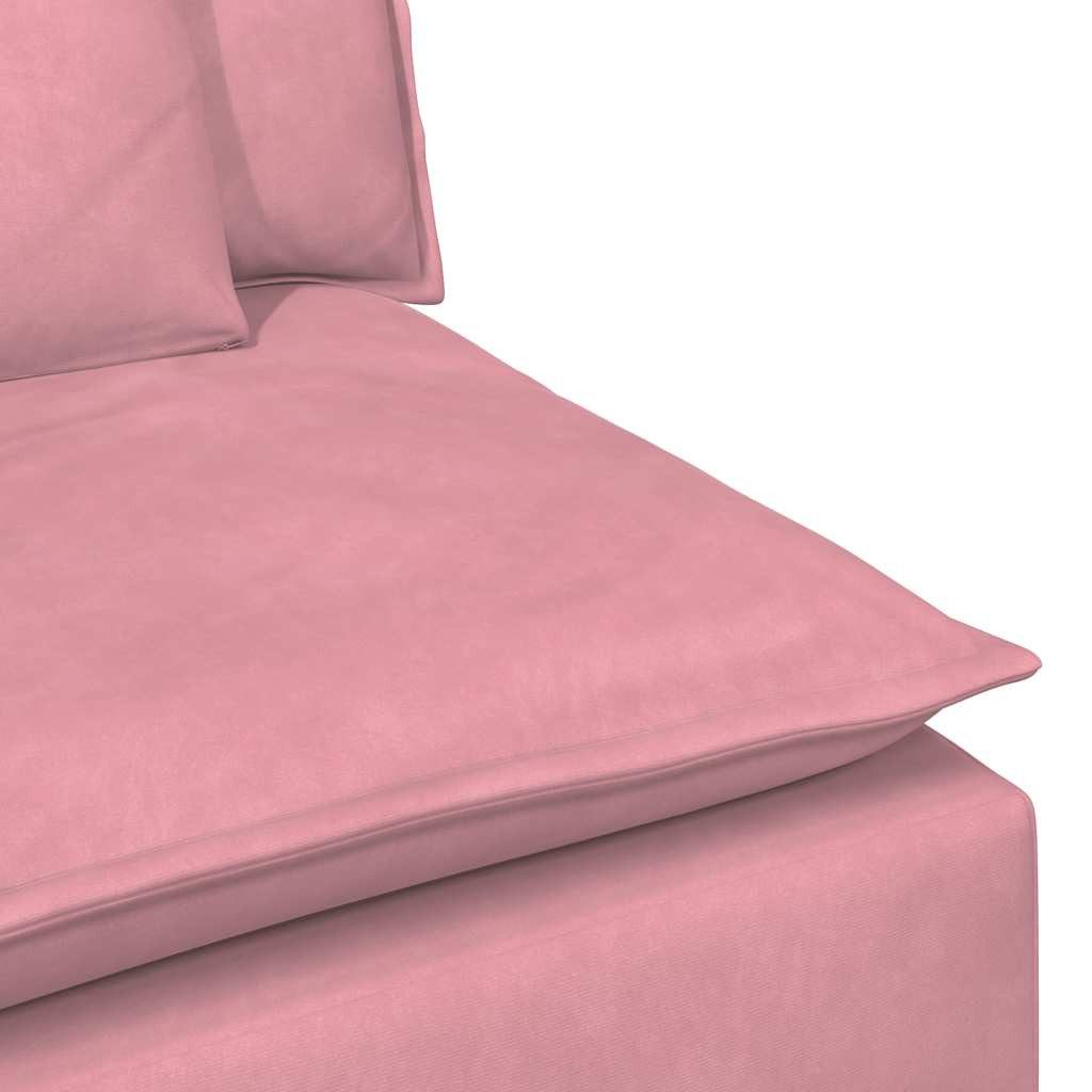 vidaXL Sofaelement Modulares Sofa mit Kissen Rosa