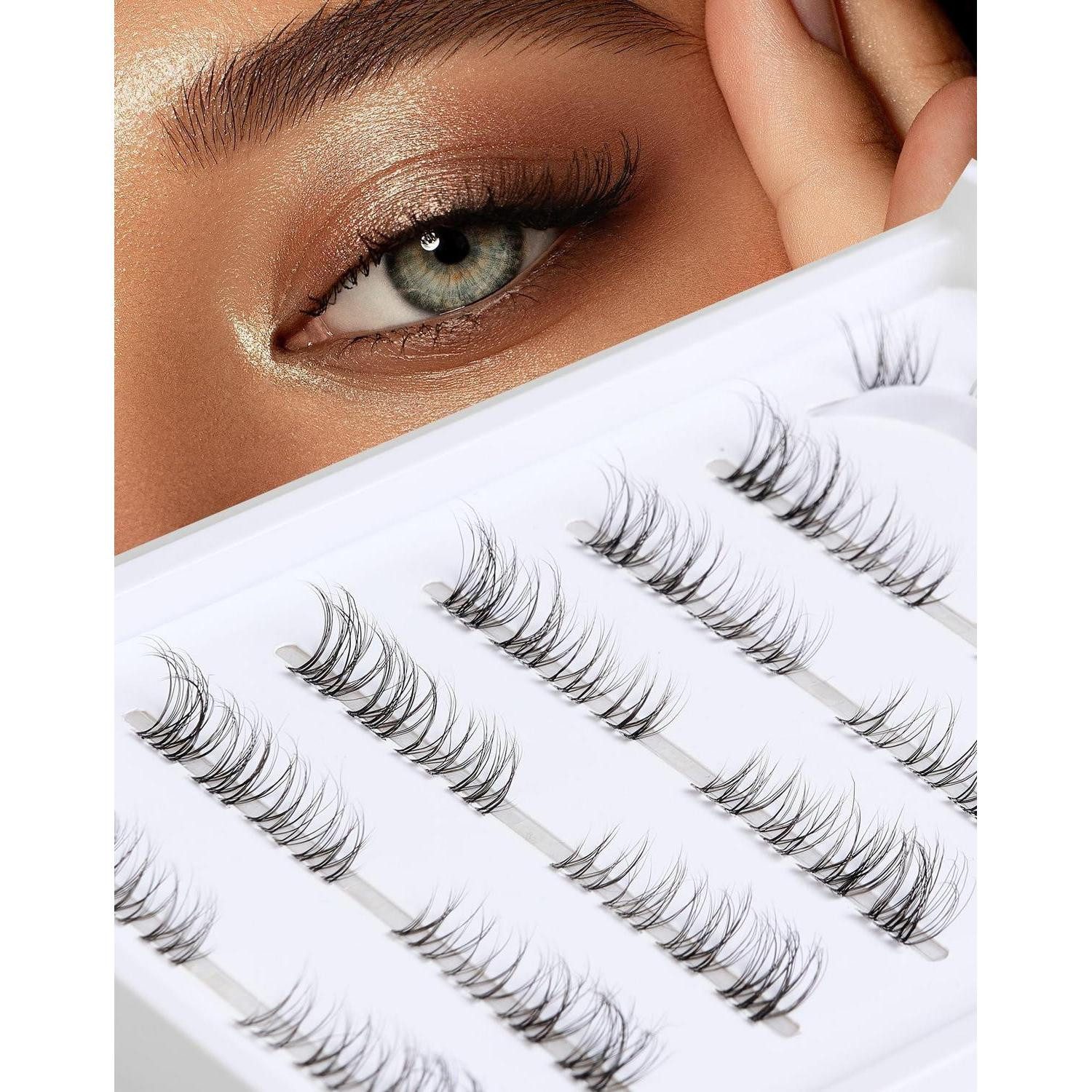 LuxusKollektion Einzelwimpern Wimpern Cluster Cat Eye C Curl 7 Paar