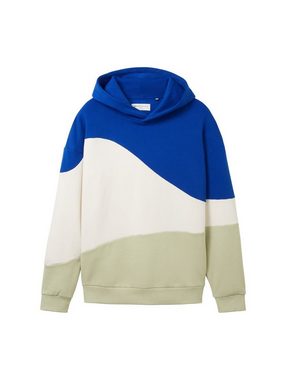 TOM TAILOR Denim Hoodie RELAXED COLORBLOCK aus Baumwollmix