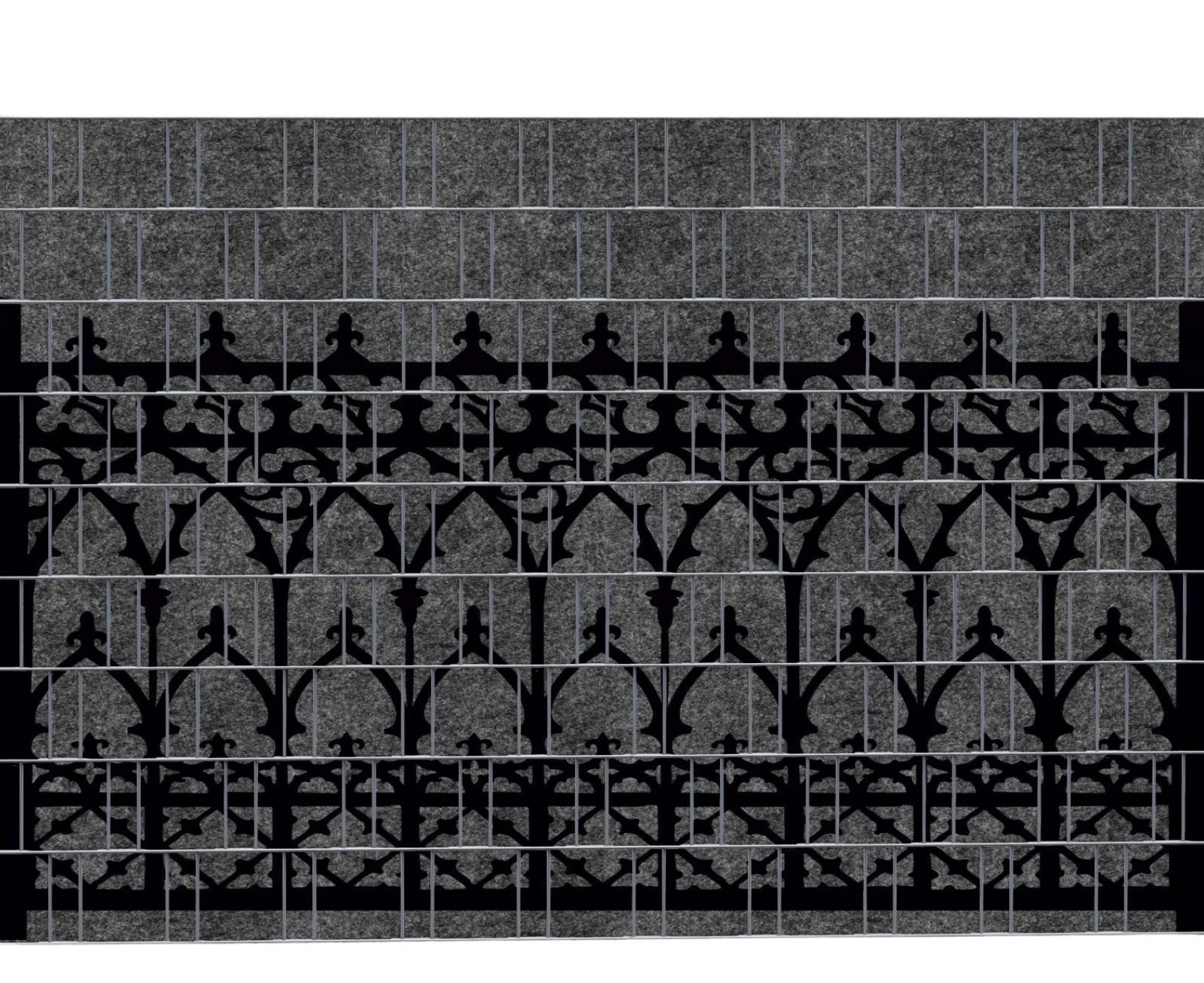 zaunzu Sichtschutzstreifen FENCE - Bedruckter Sichtschutz 2,5m x 1,8m, (1 Rolle, Motivdruck Sichtschutzstreifen), Einfarbiger Druck für Doppelstabgitter