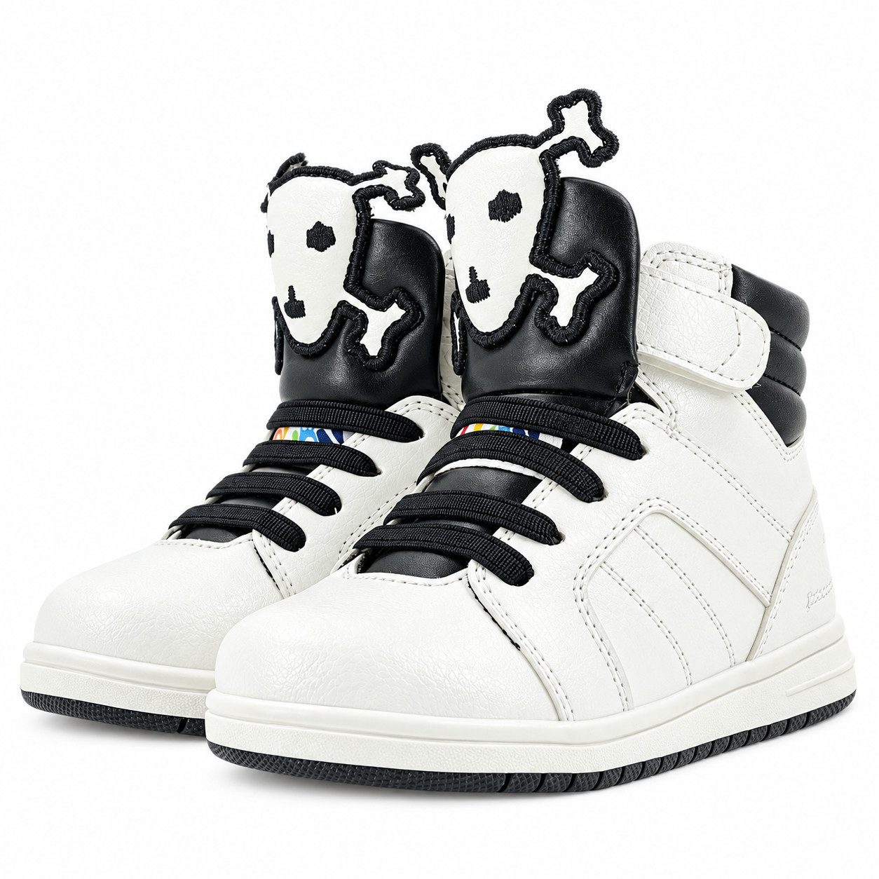 Yalion Yalion Kinder High-Top Sneaker mit Klett & Schnürung Slip-On Sneaker rutschfest