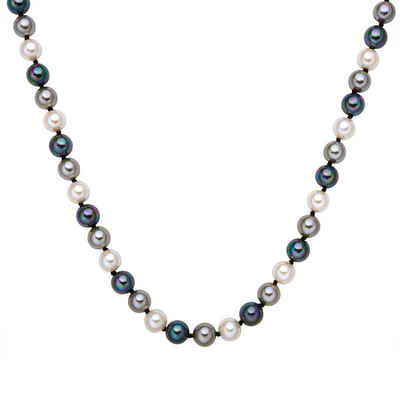 Lulu & Jane Perlenkette silber, Süßwasser-Zuchtperle