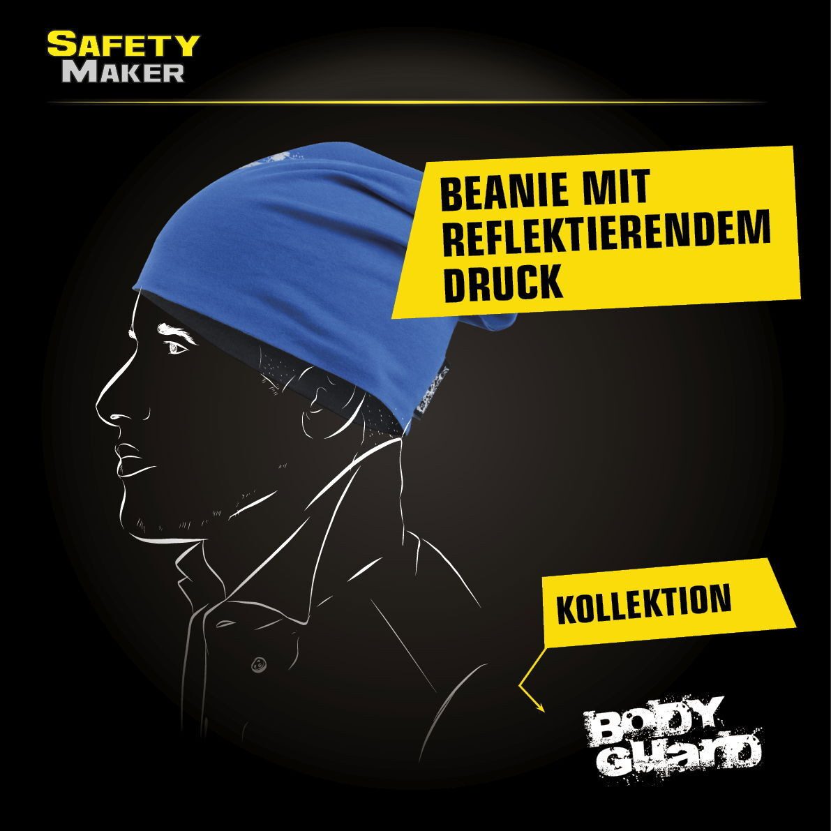 Safety Maker Reflektorband Wende Beanie, (1 St., 1 Stück)