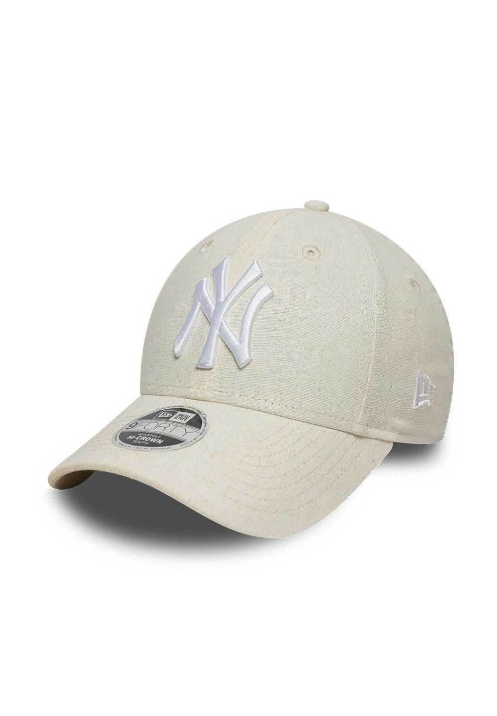 New Era Baseball Cap New York Yankees New Era MLB Linen 9Forty M-Crown Kids Cap Beige (1-St)
