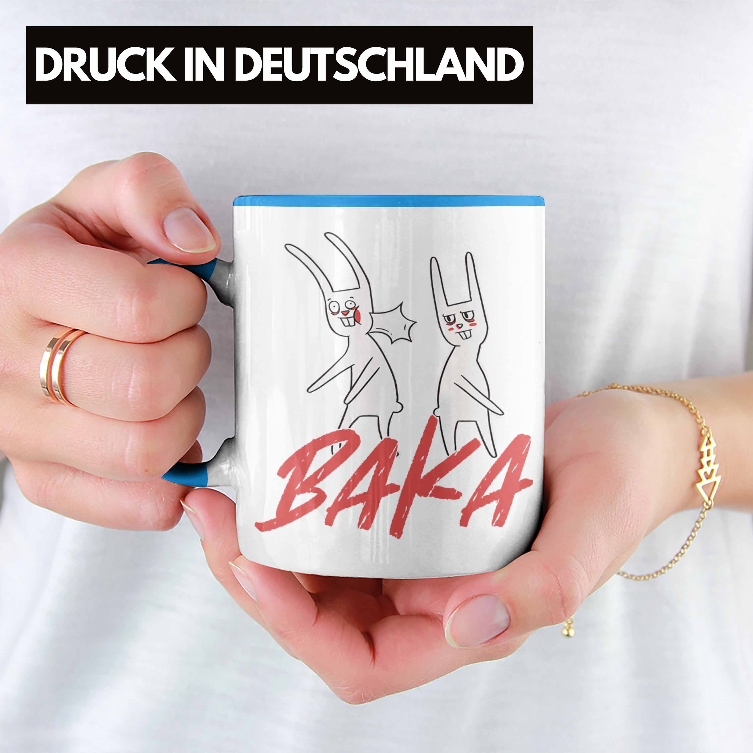 Manga Tasse Kawaii Geschenkidee Anime-Fans Trendation Anime Hase Geschenk Baka Trendation Blau - Otakus Tasse