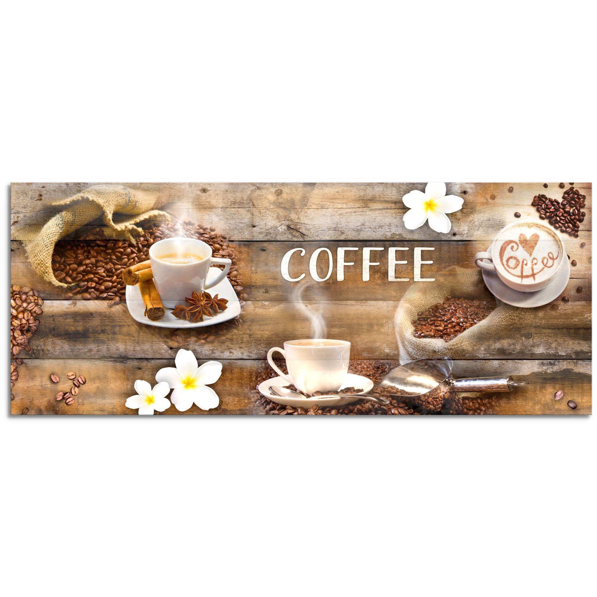 Runa Art Wandbild Küchenbilder Küche Deko Kaffee Braun Beige Deko, Coffee