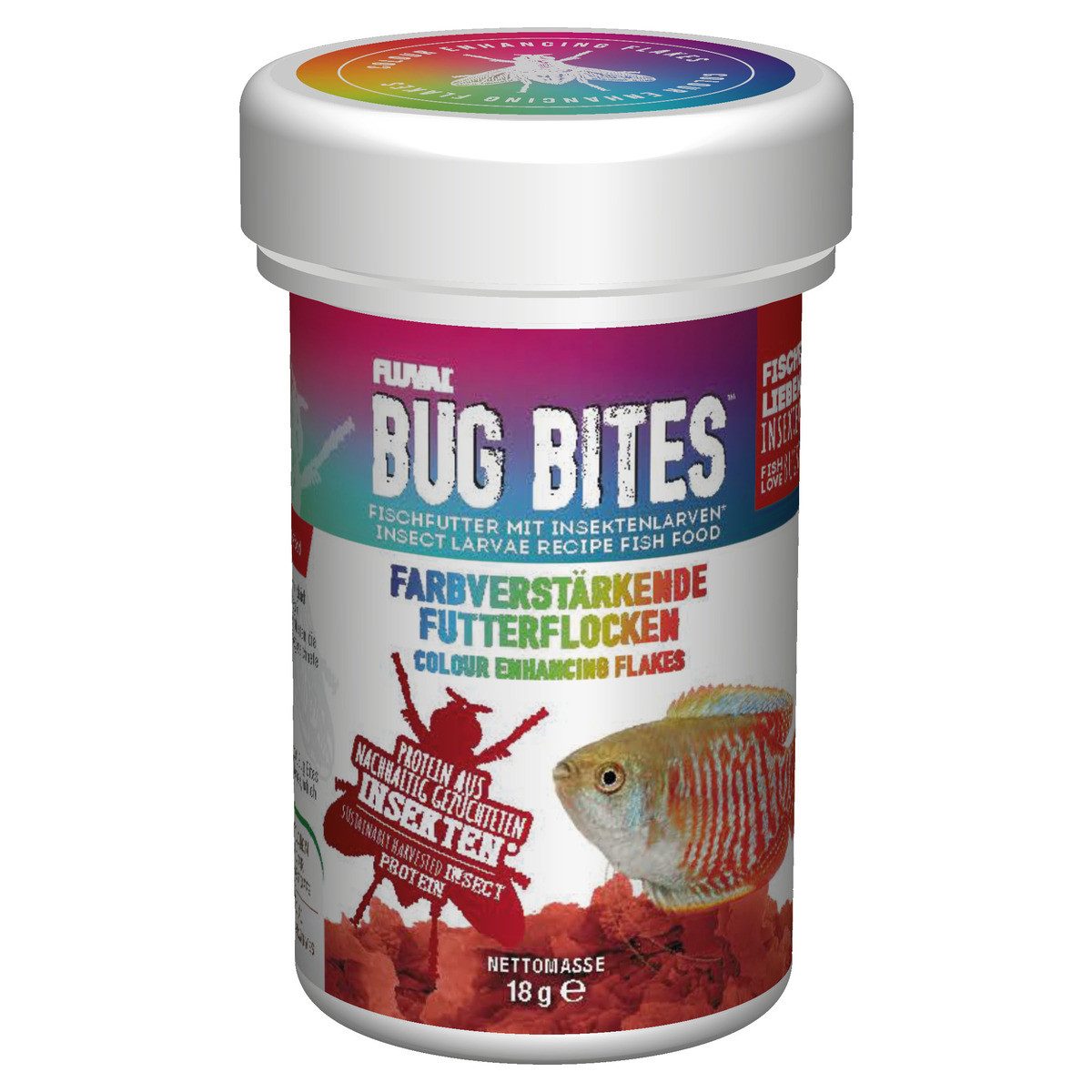 FLUVAL Bug Bites Farbverstärkende Futterflocken
