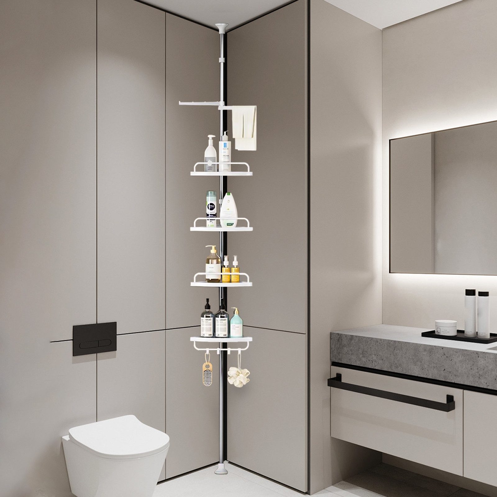 REDOM Duschablage Mehrschichtig Badezimmer-Eckregal Duschregal Eck günstig online kaufen