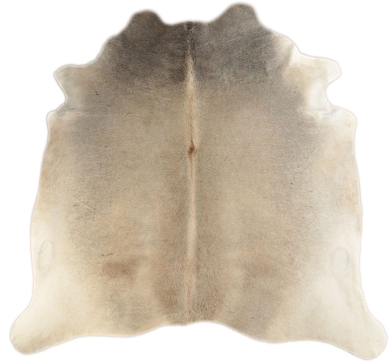 Fellteppich KUHFELL STIERFELL RINDERFELL TEPPICH GRAU BEIGE NATUR 220 X 210 CM