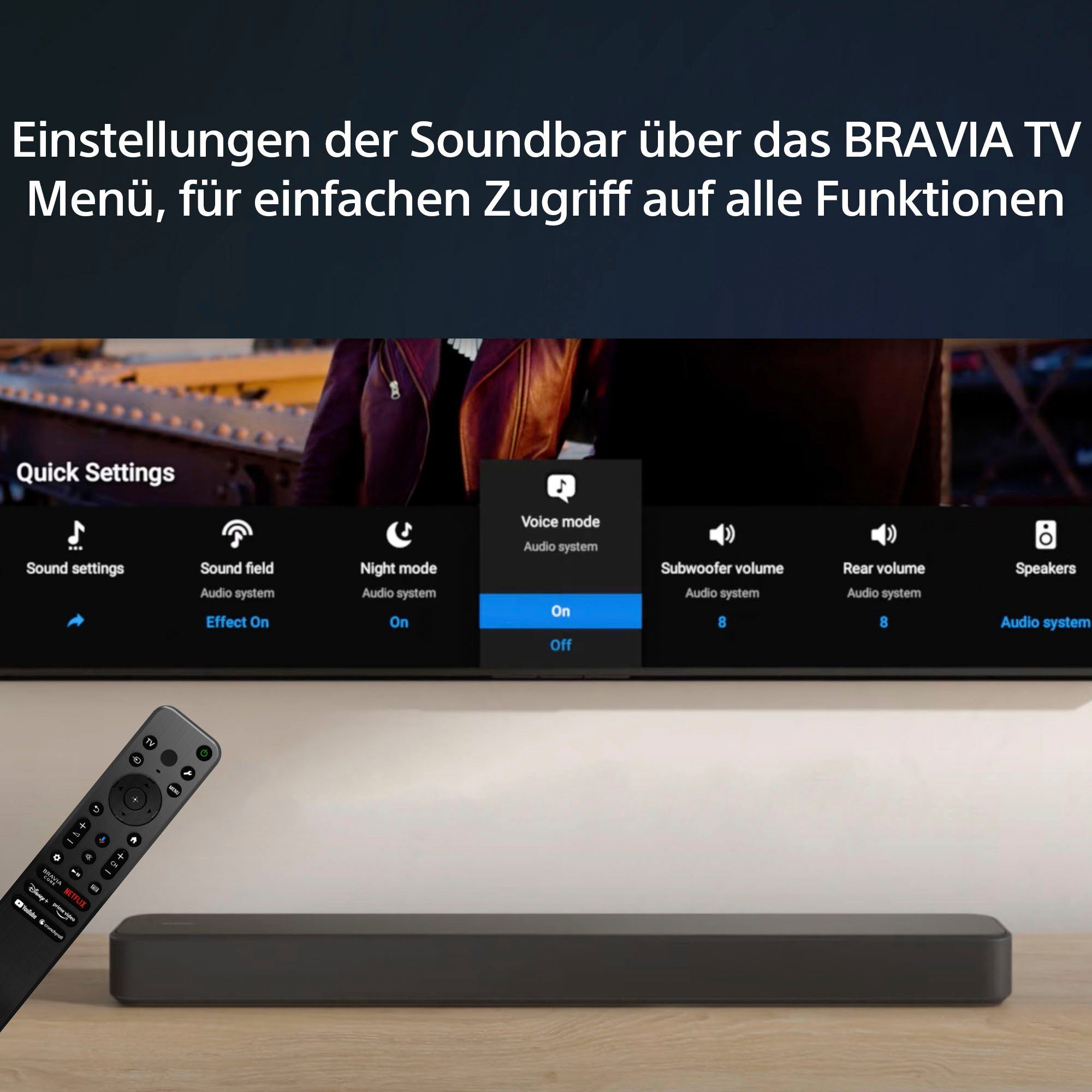 App-Steuerung) Sony WLAN Atmos® (WiFi), (Bluetooth, Dolby HTS2000 Soundbar 250 W, 3.1