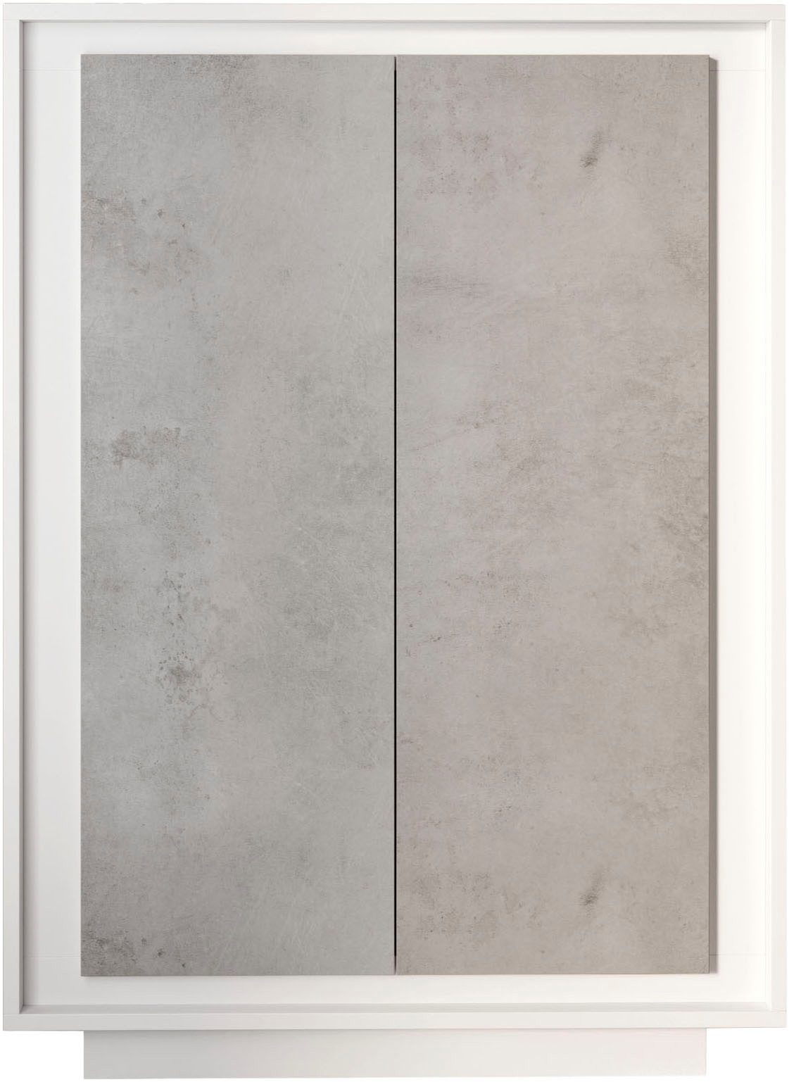 Home affaire Highboard Sky, B/H 106/171 cm, Stauraumschrank/Hochkommode, 2 Türen, Softclosing, Korpus & Front 22 mm stark, Rahmen-Optik