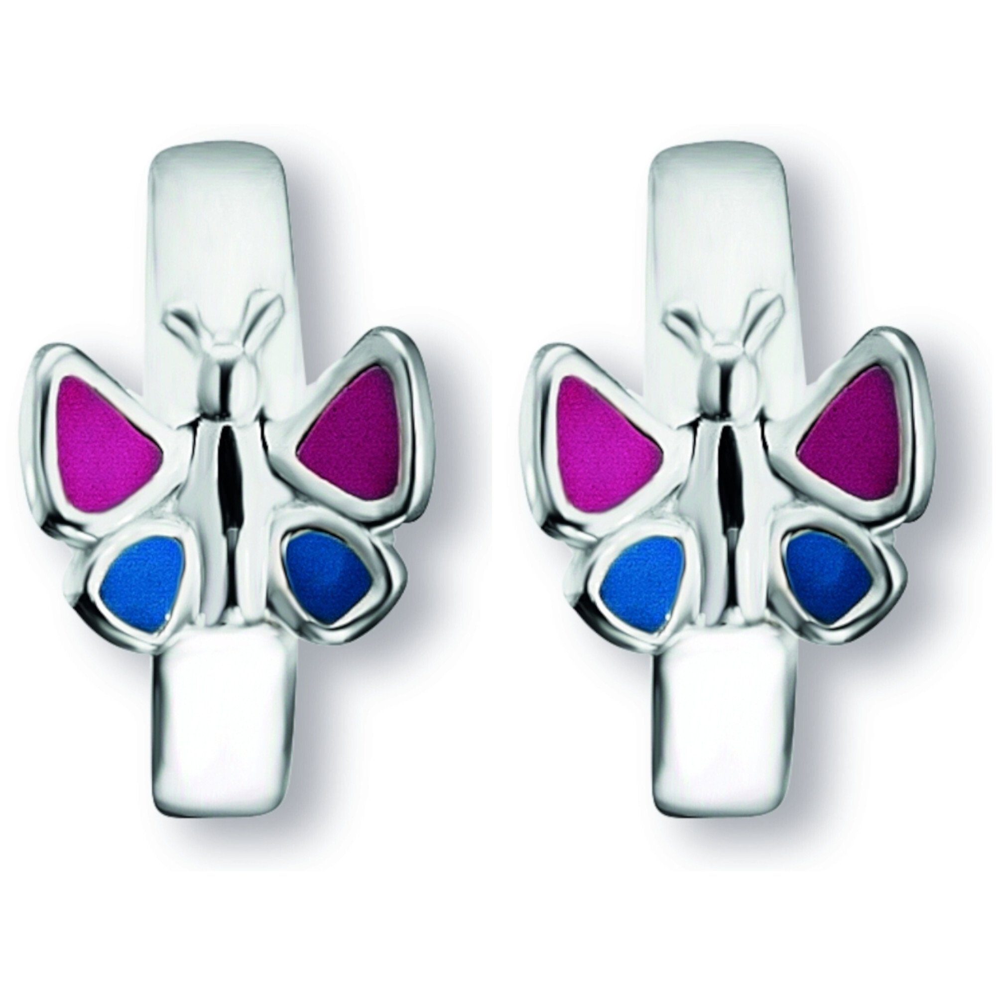 ONE Schmuck Silber Schmetterling 925 Paar Schmetterling Damen Ohrringe Creolen aus Creolen ELEMENT Silber,