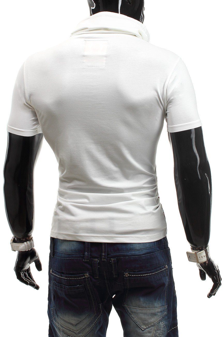 Egomaxx T-Shirt T-Shirt City 4 ID1217 High Weiß Neck 1217 (1-tlg) Silverton Farben in