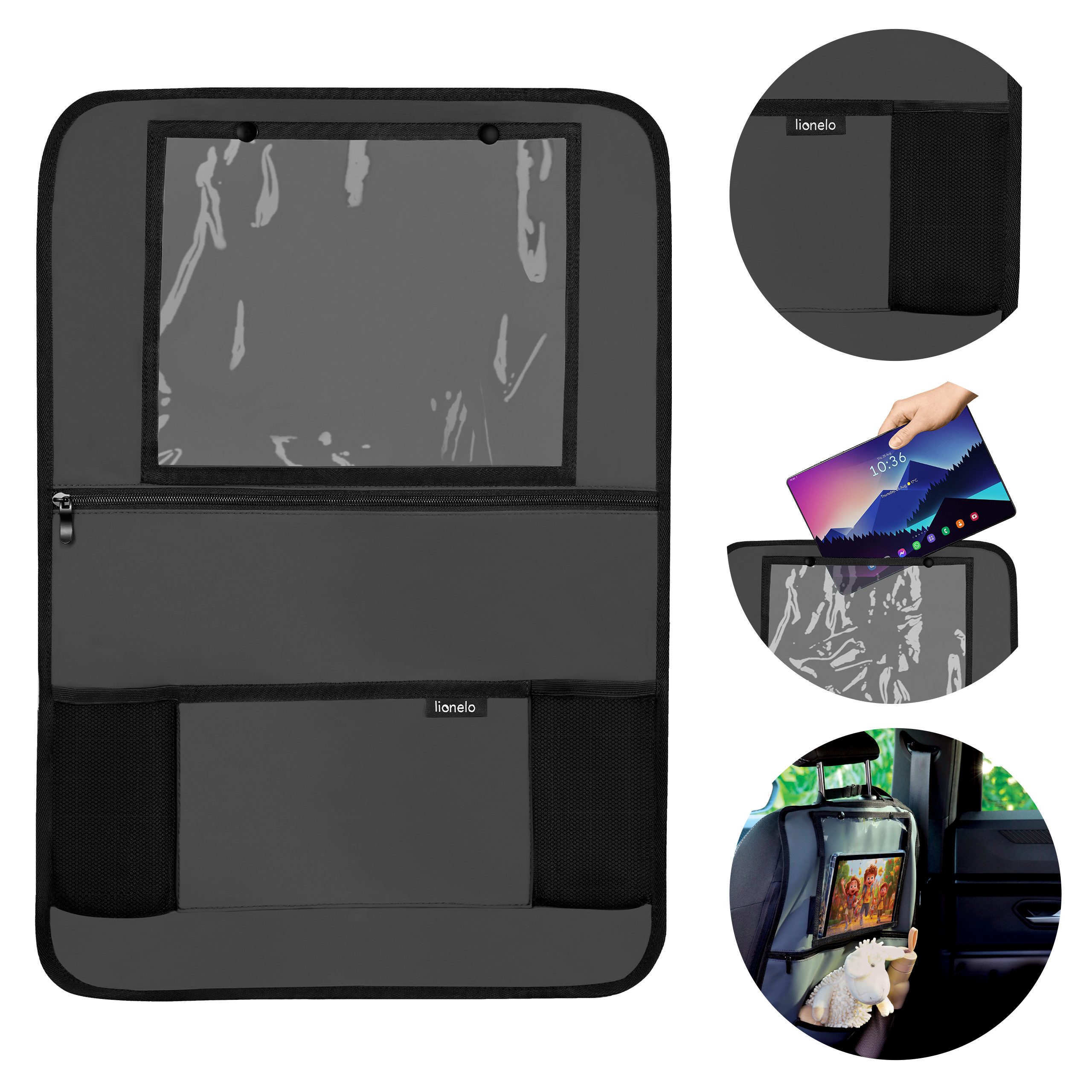 lionelo Rücksitzorganizer Seatorganizer, Wasserdichtes/Leicht zu reinigen/Verstärkte Nähte