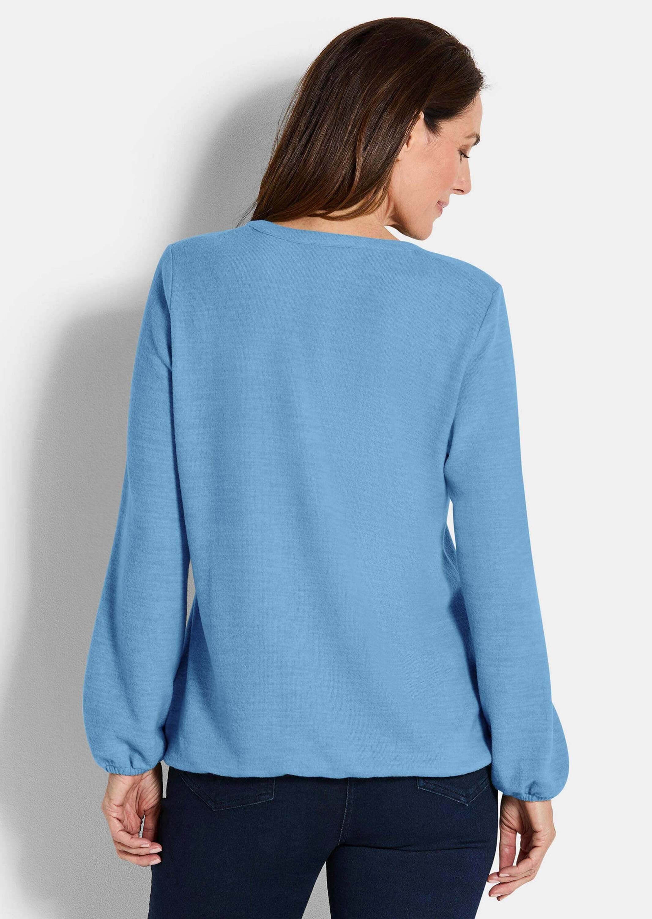 GOLDNER Longshirt Elegante Bluse mit Zierblende, günstig online kaufen