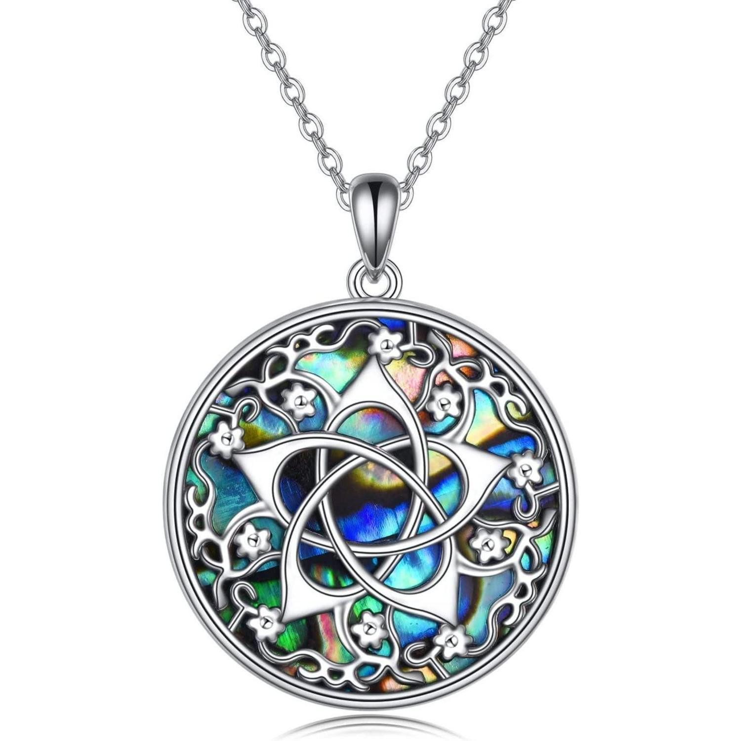LuxusKollektion Kette mit Anhänger Pentagramm Halskette Sterling Silber Hei günstig online kaufen