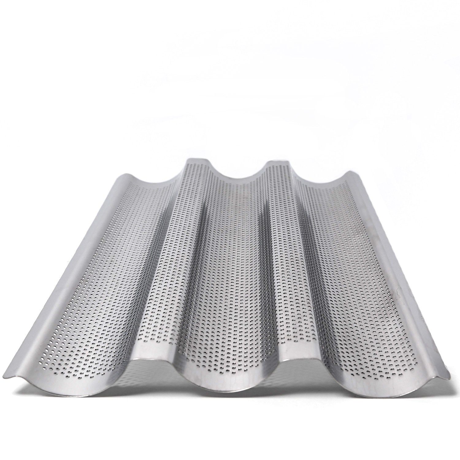 GAUMENKICK Baguetteblech Baguetteblech für 3 Brote Knoblauch-/Kräuterbaguette 38cm Edelstahl, Edelstahl