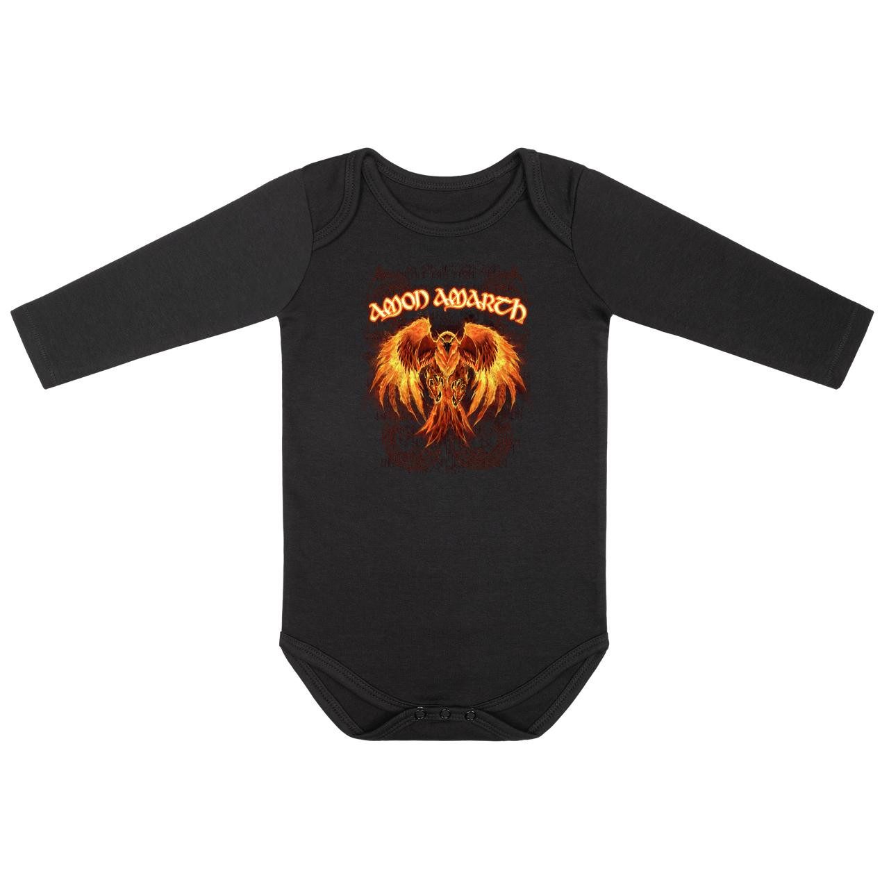Metal Kids Langarmbody mit Amon Amarth (Burning Eagle) Aufdruck für Babys (0–24 M)