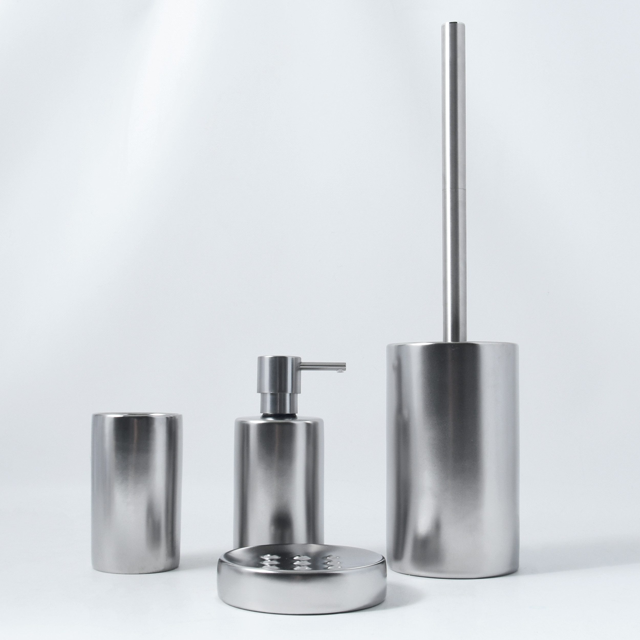 spirella Seifenspender Spirella Seifenspender Tube, Porzellan, 300ml, matt silber, Keramik, elegant-festliches Finish, 300 ml, Silber matt