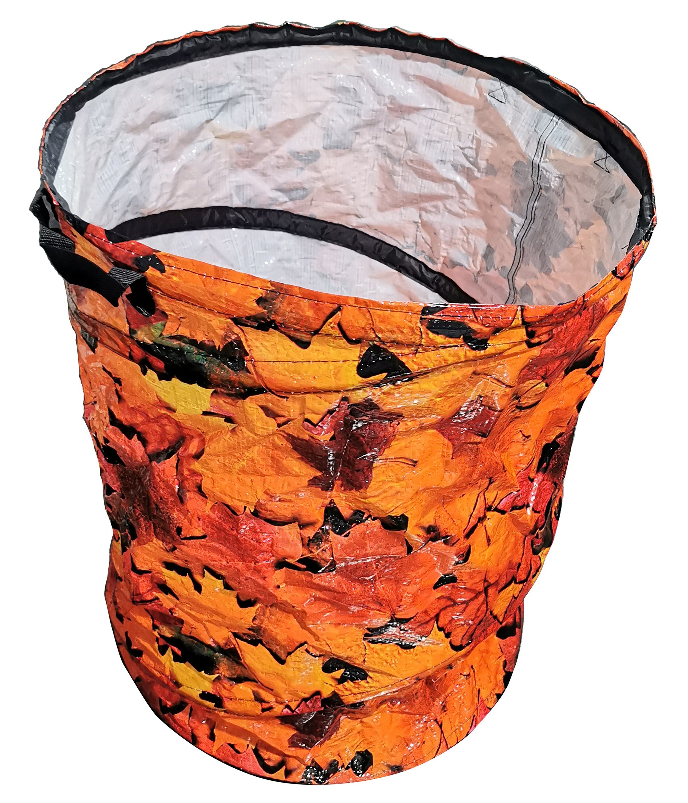 Dehner Gartensack Pop-Up Blätter, 120 l, Ø 44 cm, orange, 120 l