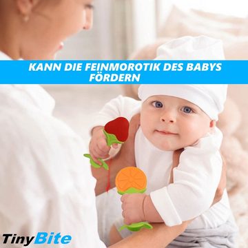 MAVURA Beißring TinyBite Kühlende Beißringe für Babys Beissring Zahnungshilfe, Tiere kühlend BPA-frei [4er Set]