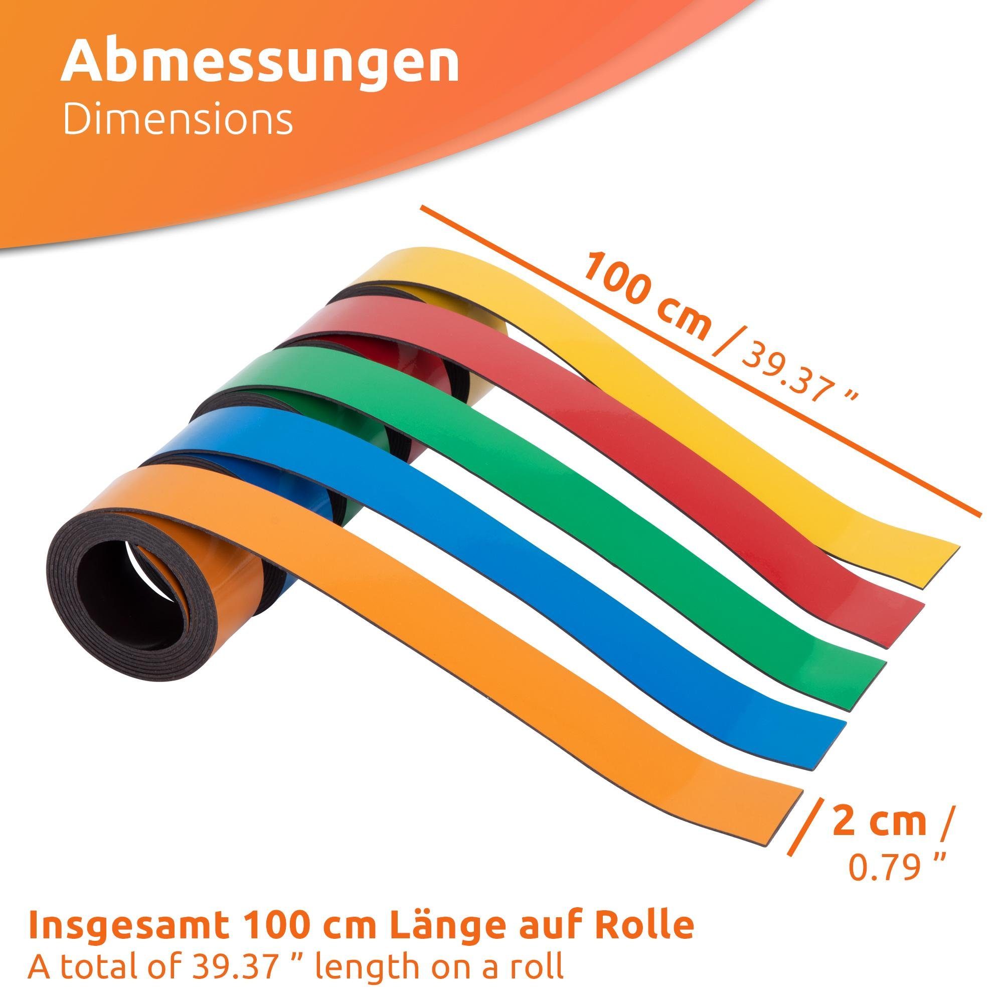 ECENCE Magnet 5x Magnet-Band Beschreibbar Magnet-Streifen – Bild 4 von 5