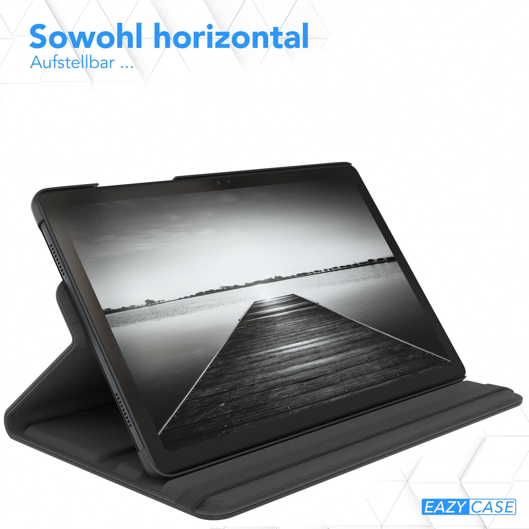 EAZY CASE Tablet-Hülle Rotation Case für Samsung Galaxy Tab A7 10,4 Zoll, Hülle 360° drehbar mit Standfunktion Etui Anti-Kratz Tasche Schwarz – Bild 4 von 5