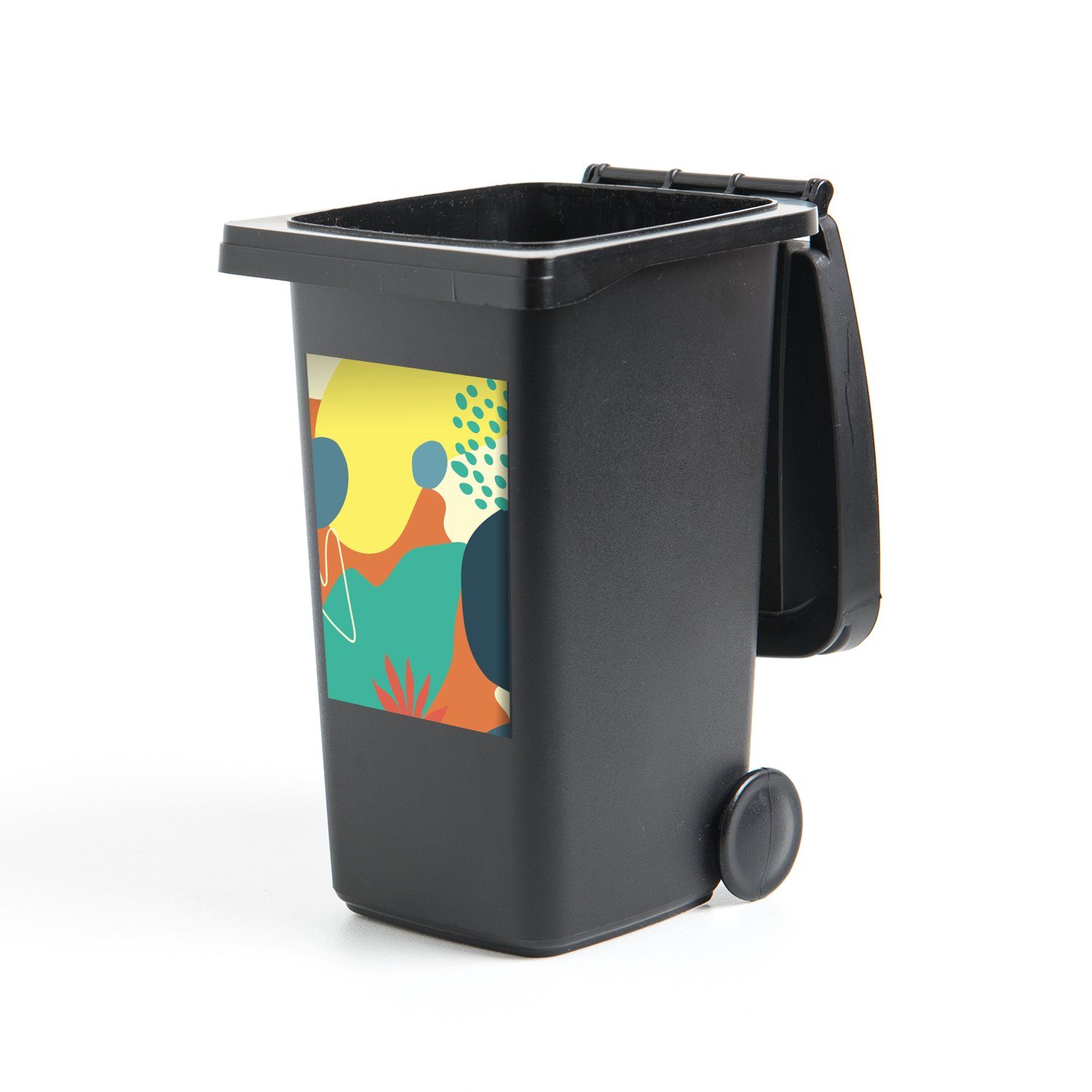 Formulare - Wandsticker Container, (1 Abfalbehälter Zusammenfassung - Mülltonne, MuchoWow Mülleimer-aufkleber, Sticker, St), Sommer