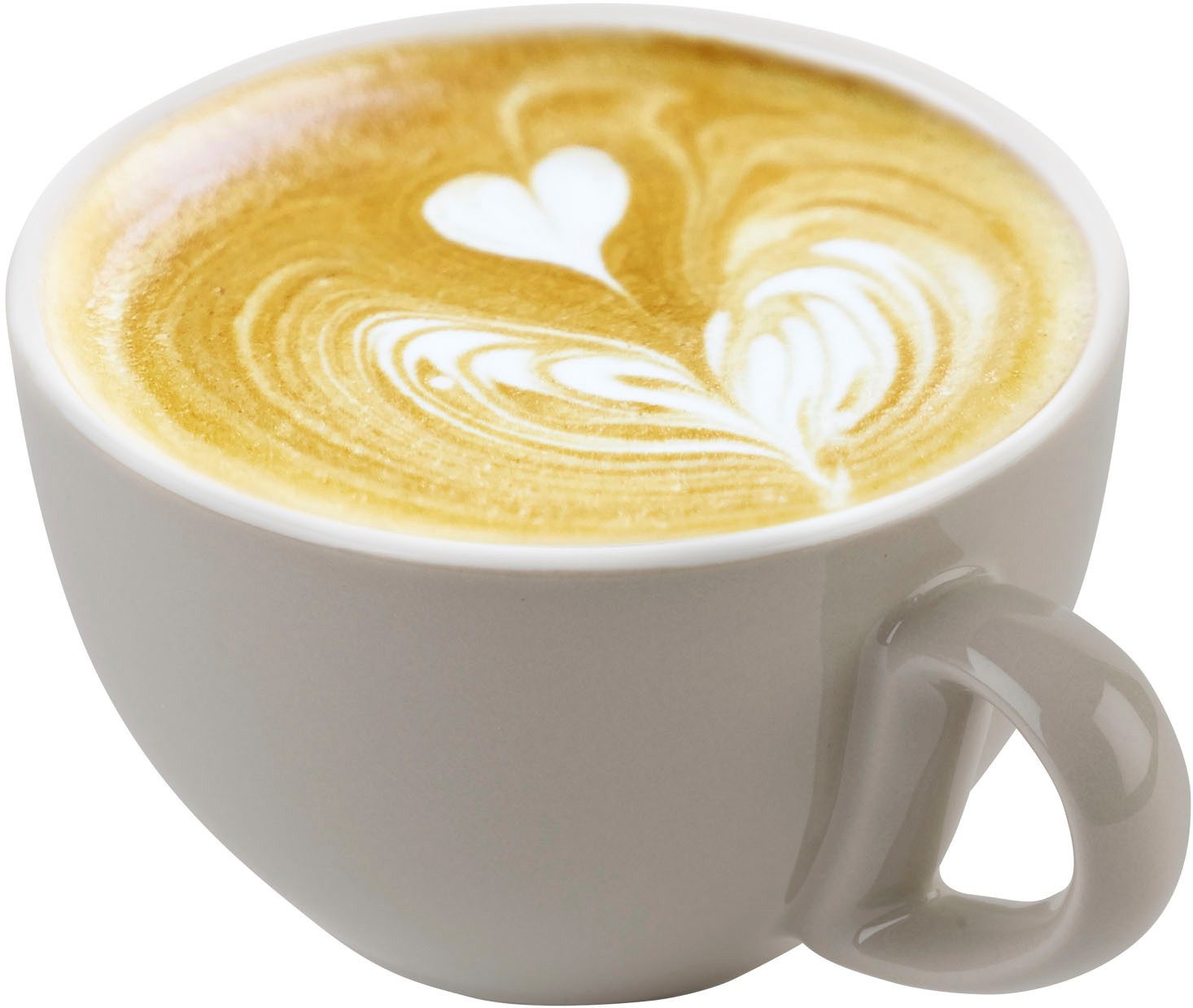 APS Cappuccinotasse 6er Set Cappuccino Tassen -SNUG-, 6-tlg., Porzellan, für Heißgetränke aller Art geeignet