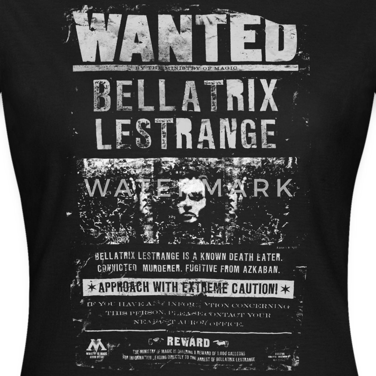 Spreadshirt T-Shirt Harry Potter Bellatrix Lestrange Wanted Poster Frauen T günstig online kaufen