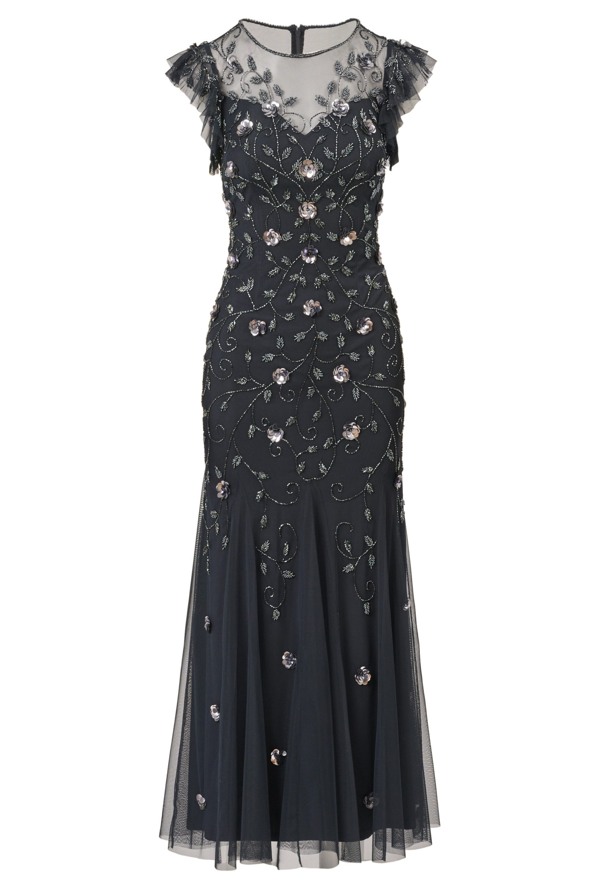 Adrianna Papell Abendkleid Petite Bead Mesh Godet Long Dress Hübsches, eleg günstig online kaufen