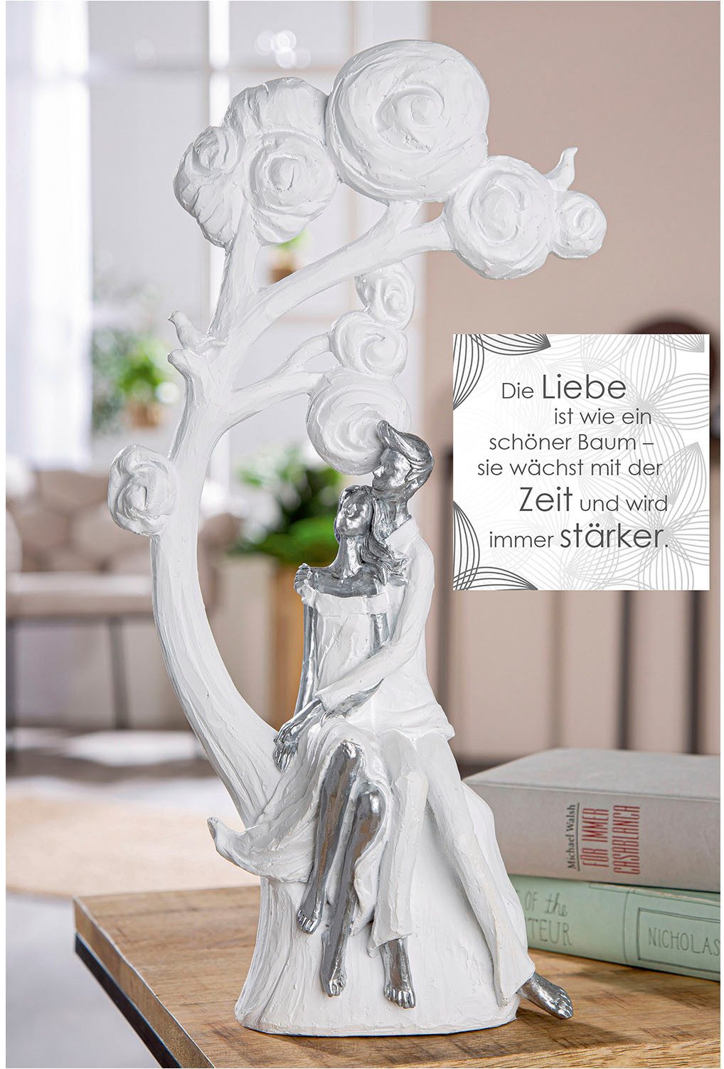 Casablanca by Gilde Dekofigur Figur Paar; Baum Tree of love weiß H. 39,5 cm (1 St)