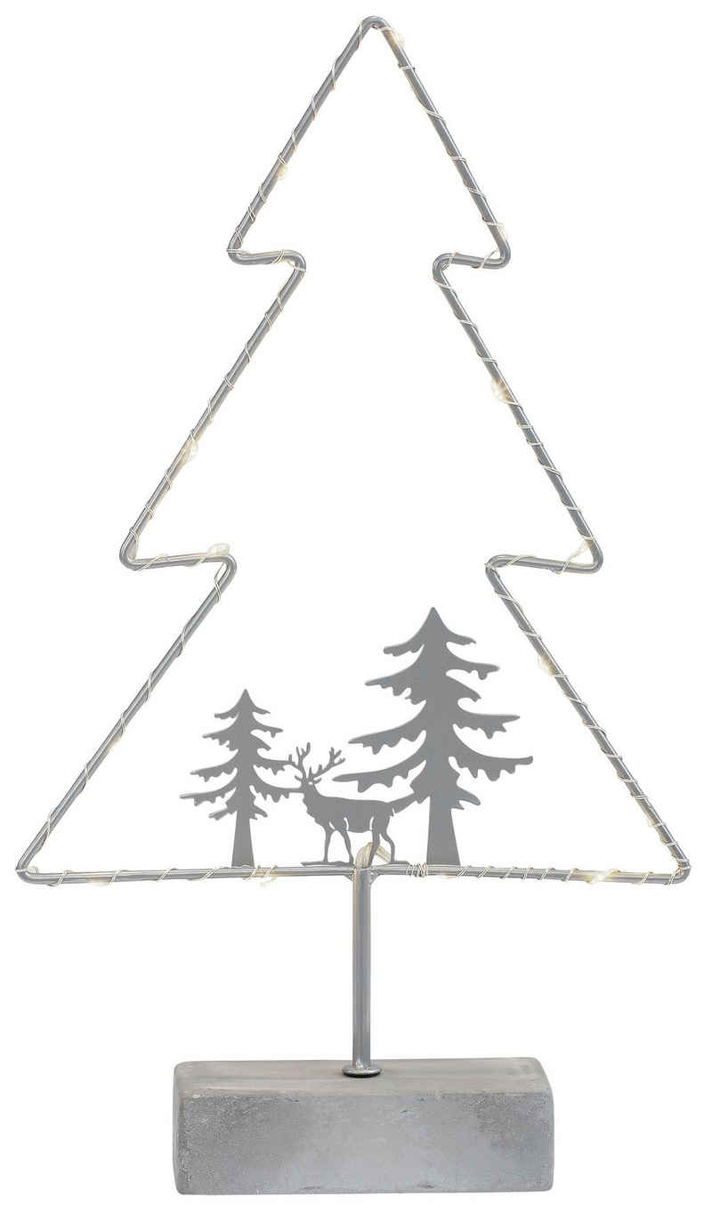 my home LED Baum Timon, LED fest integriert, Warmweiß, Weihnachtsbaum, Gestell mit 15 warmen LED's, Höhe ca. 39,5 cm