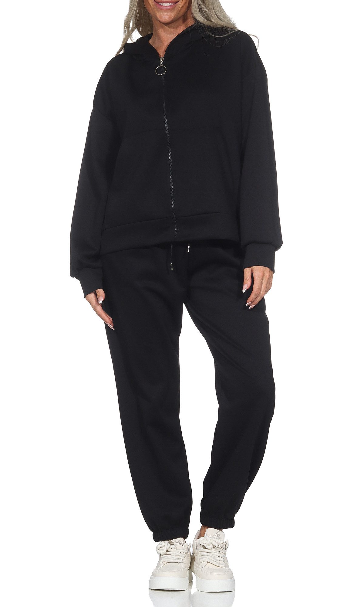 simaranda Jogginganzug Damen Jogginganzug 618 36-42 Schwarz